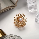 Крабик для волос «Ромашка», 2.2×2 см, золото - Фото 2