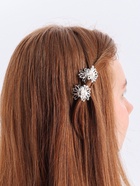 Крабик для волос «Ромашка», 2.2×2 см, серебро - Фото 2