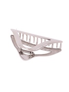 Краб для волос "Глянец" треугольник, 10х4,5 см, серебро (6 шт) - фото 808954596