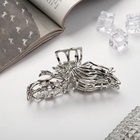 Крабик для волос «Глянец», веточка, 11×4 см, серебро 9447762