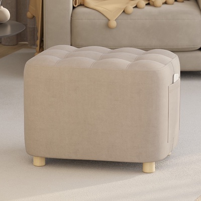 Банкетка «Вики», 530×400×460 мм, велюр, цвет бежевый