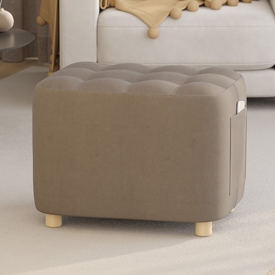 Банкетка «Вики», 530×400×460 мм, велюр, цвет орех