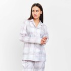 Пижама женская (рубашка, брюки) KAFTAN «Клетка», размер 52-54 - Фото 2