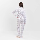 Пижама женская (рубашка, брюки) KAFTAN «Клетка», размер 52-54 - Фото 4