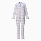 Пижама женская (рубашка, брюки) KAFTAN «Клетка», размер 52-54 - Фото 6