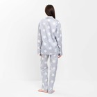 Пижама женская (рубашка, брюки) KAFTAN «Звезды», размер 44-46, серая - Фото 4