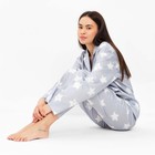 Пижама женская (рубашка, брюки) KAFTAN «Звезды», размер 48-50, серая - Фото 5