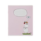 Тетрадь 12 листов в клетку Moomin, обложка мелованный картон, ВД лак, блок офсет, МИКС - Фото 5