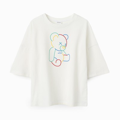 Футболка детская MINAKU, цвет молочный, рост 152 см