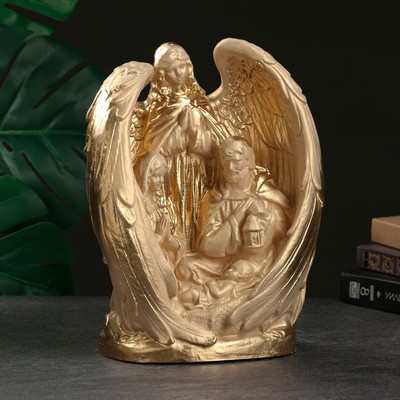 Фигура гипс «Ангел Хранитель», слоновая кость, 31×24×14.5 см