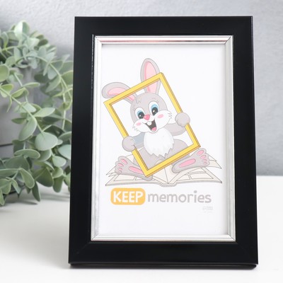 Фоторамка пластик "Плаза" 10х15 см (стекло), 2014-black