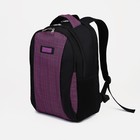 Рюкзак школьный из текстиля на молнии, наружный карман, цвет сиреневый - фото 17965591