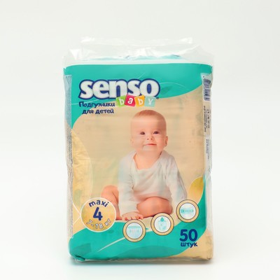 Подгузники «Senso baby» Maxi, 7-18 кг, 50 шт/уп