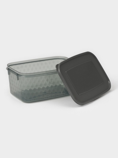 Контейнер для заморозки и хранения продуктов phibo «Кристалл», 1.3 л, 18×12.5×8 см, пластик, черный