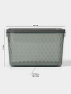 Контейнер для заморозки и хранения продуктов phibo «Кристалл», 1.7 л, 18×12.5×11 см, пластик, прозрачный, крышка серая - Фото 2