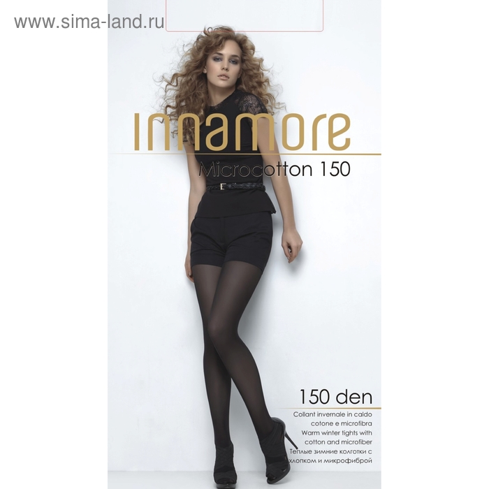 Колготки женские INNAMORE Micro Cotton 150 цвет чёрный (nero), р-р 4 - Фото 1