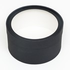 Подарочная коробка круглая Black чёрная, завальцованная с окном, 18×10 см - Фото 3