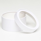 Подарочная коробка тубус «Алмаз» белый, завальцованная с окном, 16×11 см - Фото 4