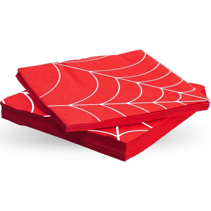 Салфетки «Паутинка», красные, 33 × 33 см, 20 шт - Фото 1