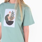 Футболка женская принт «Абстракция», оливковая, размер 44 - фото 25301946