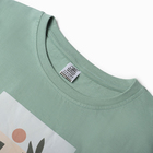 Футболка женская принт «Абстракция», оливковая, размер 44 - фото 25301950