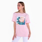 Футболка женская, цвет розовый размер 52 - фото 24712953