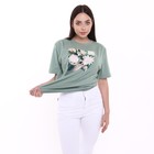 Футболка женская, цвет оливковый, размер 48 - фото 22290260