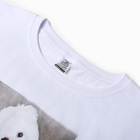 Футболка женская принт «Английская болонка», белая, размер 48 - фото 22290292