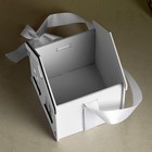 Кашпо "Домик", 13х12х15,5 см, дуб, сиреневый - фото 22290485