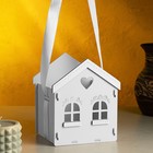 Кашпо "Домик", 13х12х15,5 см, дуб, сиреневый - фото 22290487