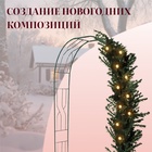 Арка садовая, 250×120×30 см, для вьющихся растений, металлическая, зелёная - Фото 3