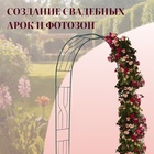 Арка садовая, 250×120×30 см, для вьющихся растений, металлическая, зелёная - Фото 4