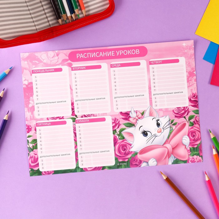 Расписание занятий, А4, Коты аристократы - Фото 1