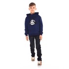 Толстовка для мальчика НАЧЁС, цвет тёмно-синий/панда, рост 140 см - фото 42762977