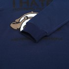 Толстовка для мальчика НАЧЁС, цвет тёмно-синий/панда, рост 140 см - фото 42762983