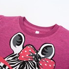 Пижама для девочки, цвет розовый/зебра, рост 98 см - фото 30763374