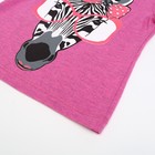 Пижама для девочки, цвет розовый/зебра, рост 98 см - фото 30763375
