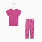 Пижама для девочки, цвет розовый/зебра, рост 98 см - фото 30763377