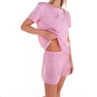 Комплект женский (футболка/шорты), цвет пудрово-розовый, размер 42 - Фото 7