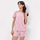 Комплект женский (футболка/шорты), цвет пудрово-розовый, размер 42 - Фото 8