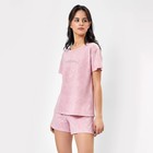 Комплект женский (футболка/шорты), цвет пудрово-розовый, размер 42 - Фото 9