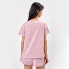 Комплект женский (футболка/шорты), цвет пудрово-розовый, размер 42 - Фото 10
