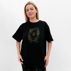 Комплект женский (футболка/брюки), цвет чёрный, размер 50 - фото 48964977