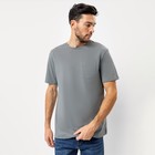 Футболка мужская, цвет сажа, размер 56 - фото 22291641