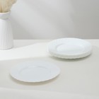 Набор обеденных тарелок Luminarc TRIANON, d=25 см, стеклокерамика, 6 шт, цвет белый - Фото 1