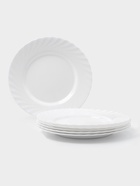 Тарелки Luminarc TRIANON, d=25 см, обеденные, набор 6 шт., стеклокерамика, белые - Фото 2