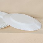 Набор обеденных тарелок Luminarc TRIANON, d=25 см, стеклокерамика, 6 шт, цвет белый - фото 4381678