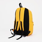 Рюкзак школьный из текстиля на молнии, 2 отдела, 3 кармана, цвет жёлтый - фото 6949158