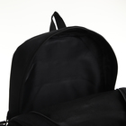 Рюкзак школьный на молнии, 2 наружных кармана, цвет чёрный - фото 10859977