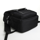 Рюкзак школьный на молнии, 2 наружных кармана, цвет чёрный - фото 10859980